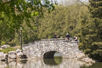 Stone Bridge over pond 