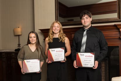 2025 High Foundation Scholarship Recipients: Kaycee Sontheimer; Matthew Crider; Lilian Mahonski.JPG