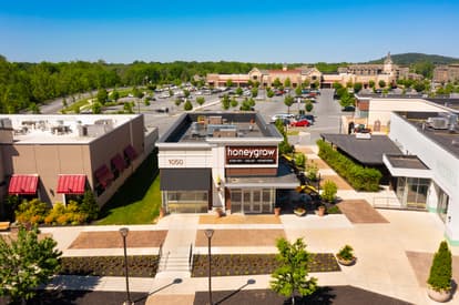 Drone photo of Crossings with honeygrow