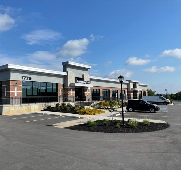 Exterior photos of 1740-1770 Hempstead Rd. former AFI Buildings in Greenfield 